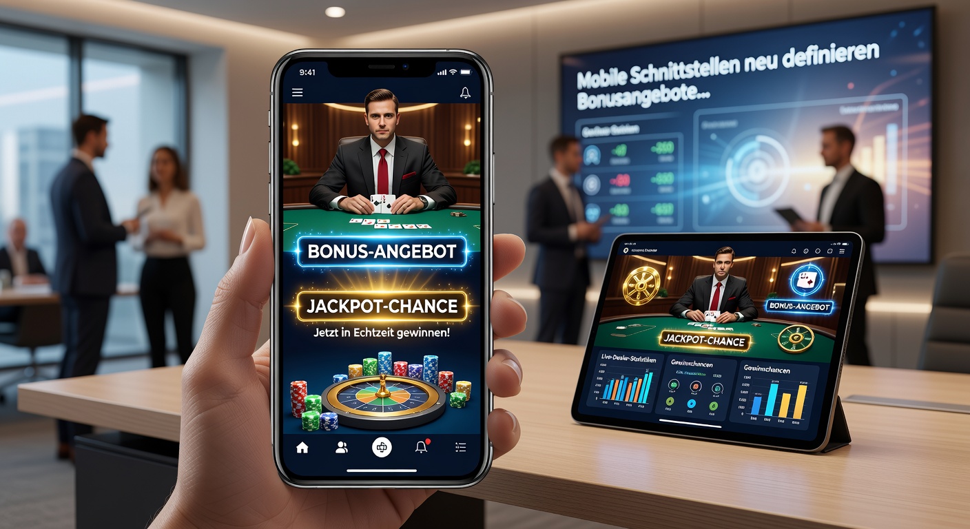 Live-Dealer-Poker-Tisch mit mobiler Jackpot-Anzeige und interaktiven Bonus-Buttons